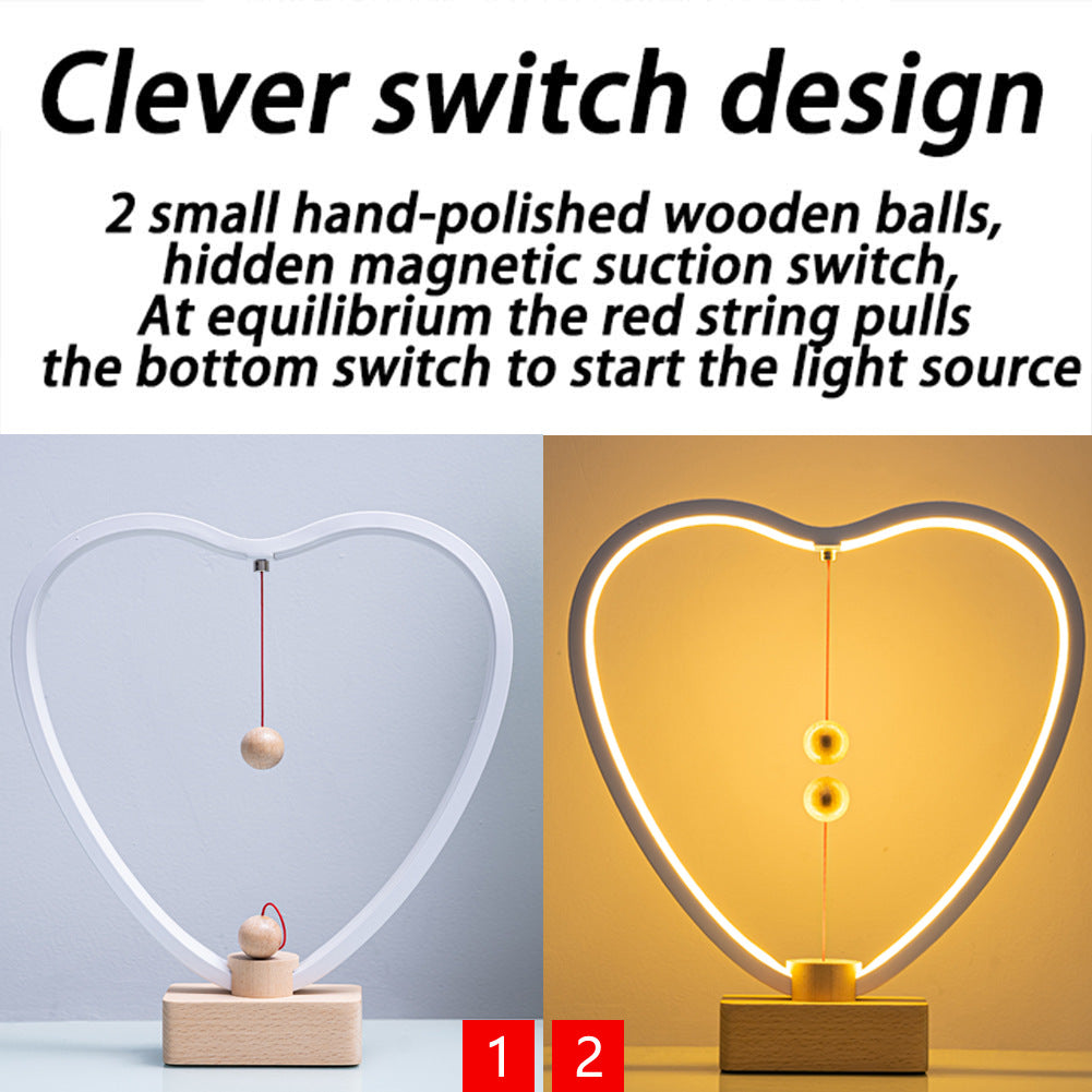 Heart Shaped Magnetic Table Lamp